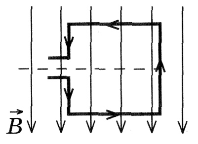 Квадратная рамка расположена в однородном магнитном поле как показано на рисунке направление